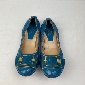 Marc Fisher Rosa Teal Ballet Flats with Buckle